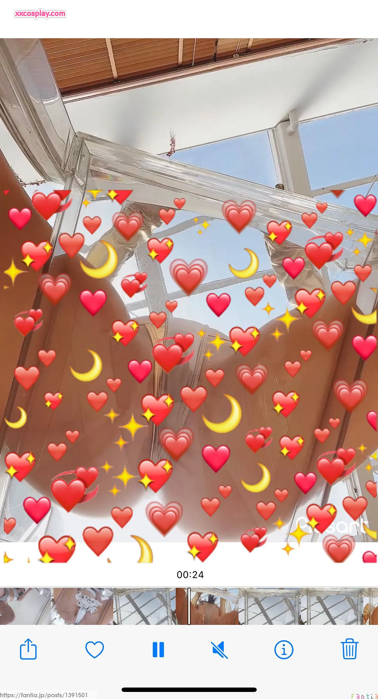 Yanagimaru: Flesh-Colored High-Leg & Sparkly Swimsuit on Transparent Chair